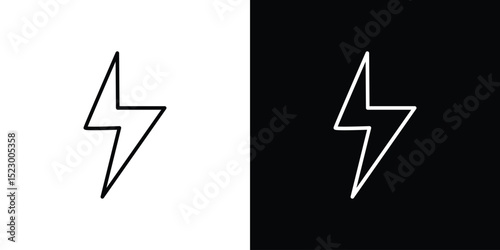 Lightning bolt icon Graphic vector set for ui design