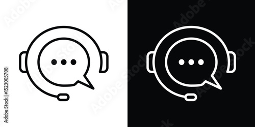 Live chat icon Graphic vector set for ui design