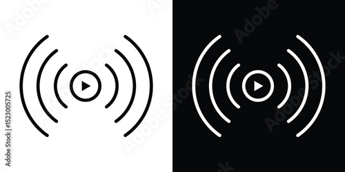 Live streaming icon Graphic vector set for ui design