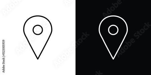 Location pin icon Graphic vector set for ui design