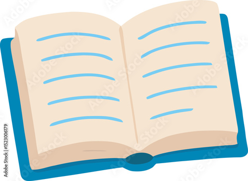 Open Book Illustration  A Colorful Vector Graphic for Education and Reading