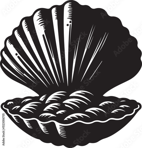 High quality  Clam black vector
