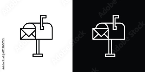 Mailbox icon Graphic vector set for ui design