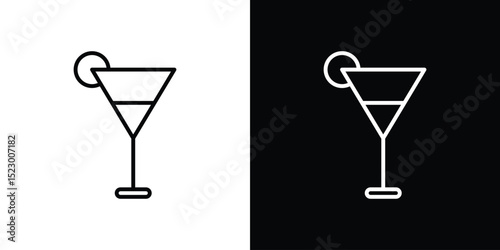 Martini glass icon Graphic vector set for ui design