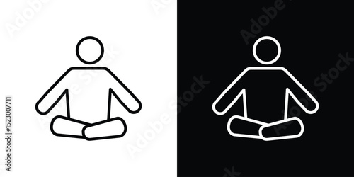 Meditation icon Graphic vector set for ui design