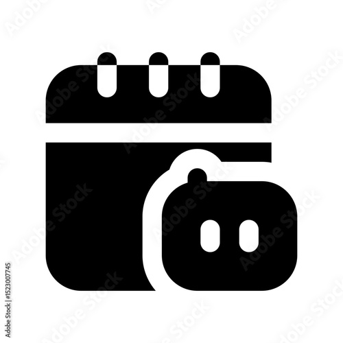 ai meeting assistant glyph icon