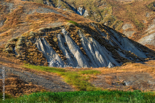 summer countryside landscape inside Val d'Agri, Basilicata, Italy photo