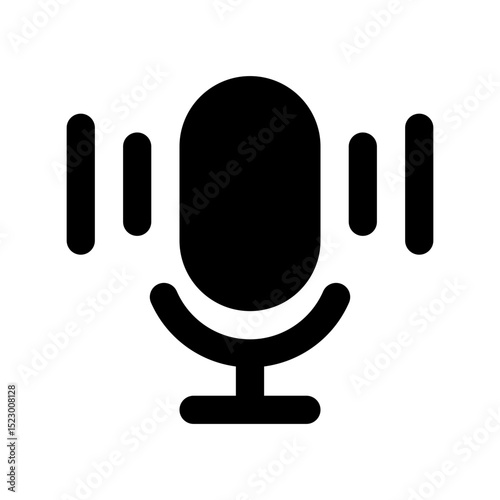 voice assistant glyph icon