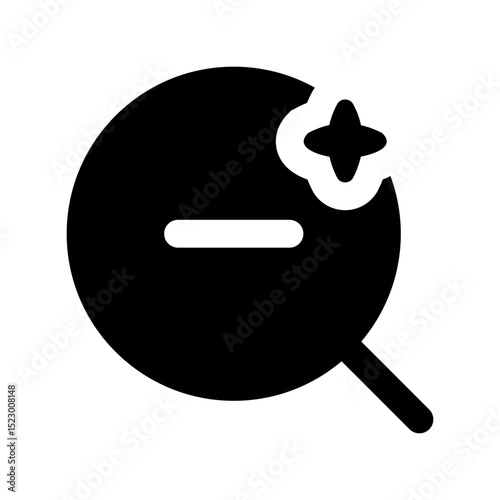 zoom out ai glyph icon