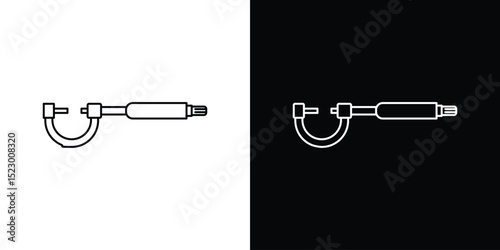 Micrometer icon Graphic vector set for ui design