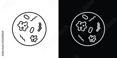 Microorganism icon Graphic vector set for ui design