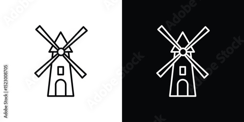 Mill icon Graphic vector set for ui design
