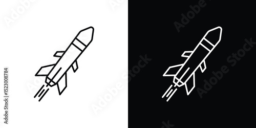 Missile icon Graphic vector set for ui design