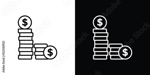 Money coin icon Graphic vector set for ui design