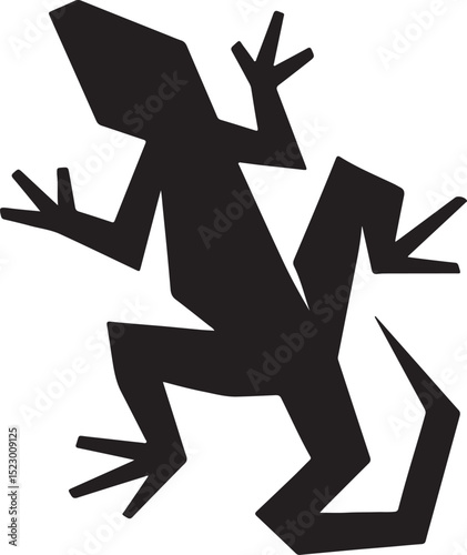 Vector silhouette of a running woman with a Japanese calligraphy character, a symbol of fitness