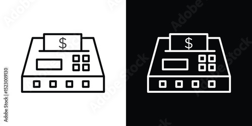 Money counting machine icon Graphic vector set for ui design
