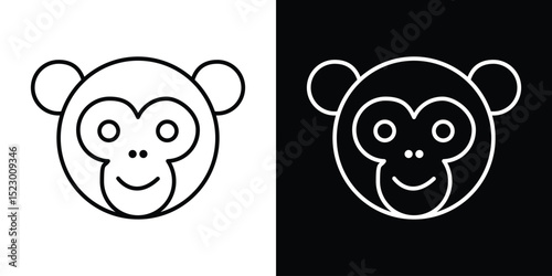 Monkey icon Graphic vector set for ui design