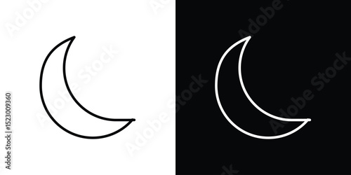 Moon icon Graphic vector set for ui design