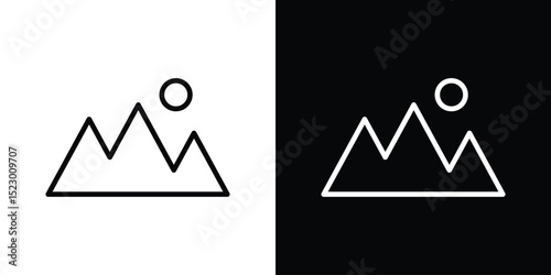Mountains icon Graphic vector set for ui design