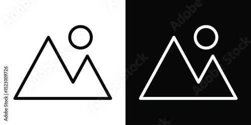Mountain icon Graphic vector set for ui design