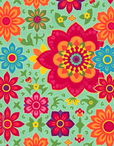 Intricate and mesmerizing visual motifs, colorful. White tone