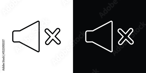 Mute sound icon Graphic vector set for ui design