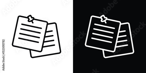 Note sticky icon Graphic vector set for ui design