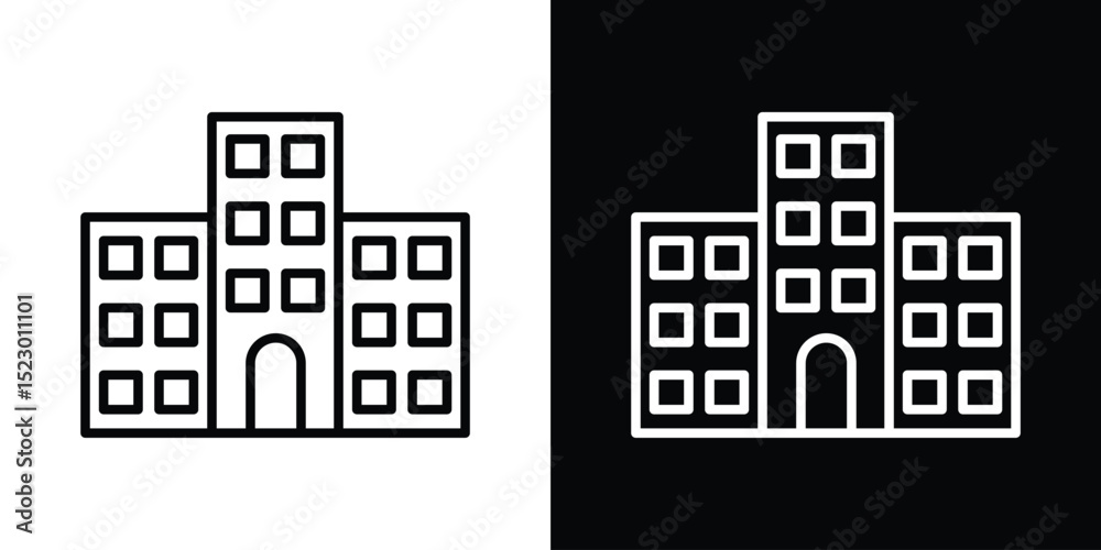 Office buildings icon Graphic vector set for ui design Office buildings icon Graphic vector set for ui design