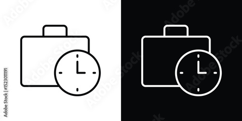 Office time icon Graphic vector set for ui design
