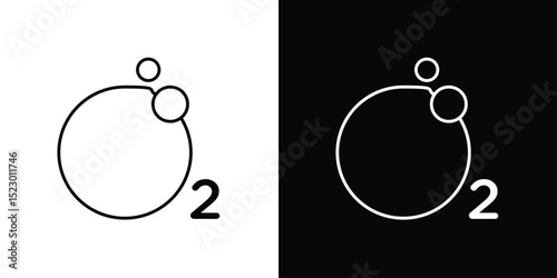 Oxygen O2 icon Graphic vector set for ui design