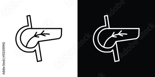 pancreas icon Graphic vector set for ui design