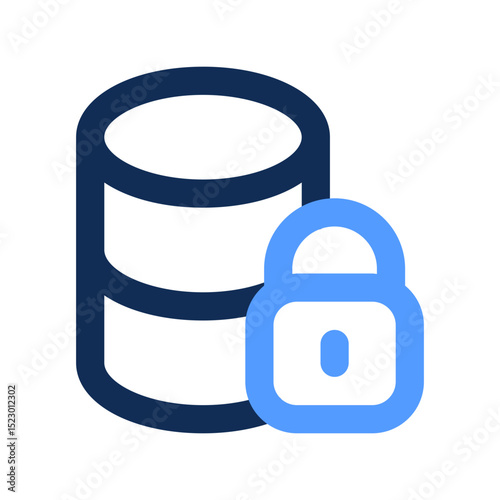 data encryption outline color icon