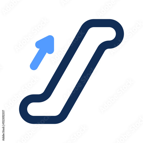 escalator outline color icon