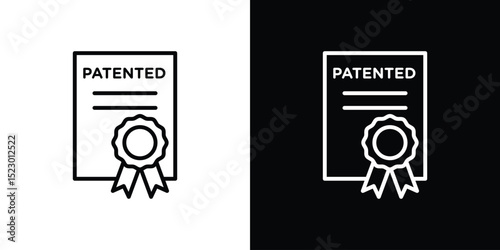 Patented icon Graphic vector set for ui design