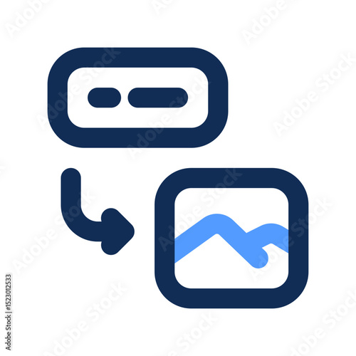 text to image outline color icon