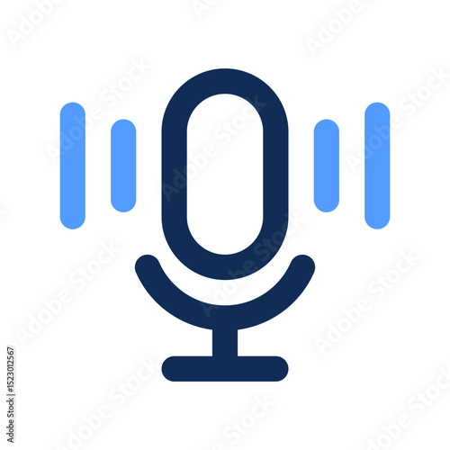 voice assistant outline color icon