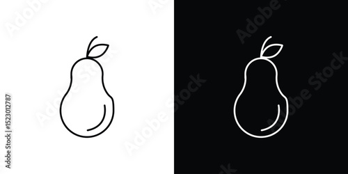 Pear icon Graphic vector set for ui design