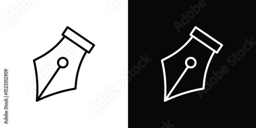 Pen nib icon Graphic vector set for ui design