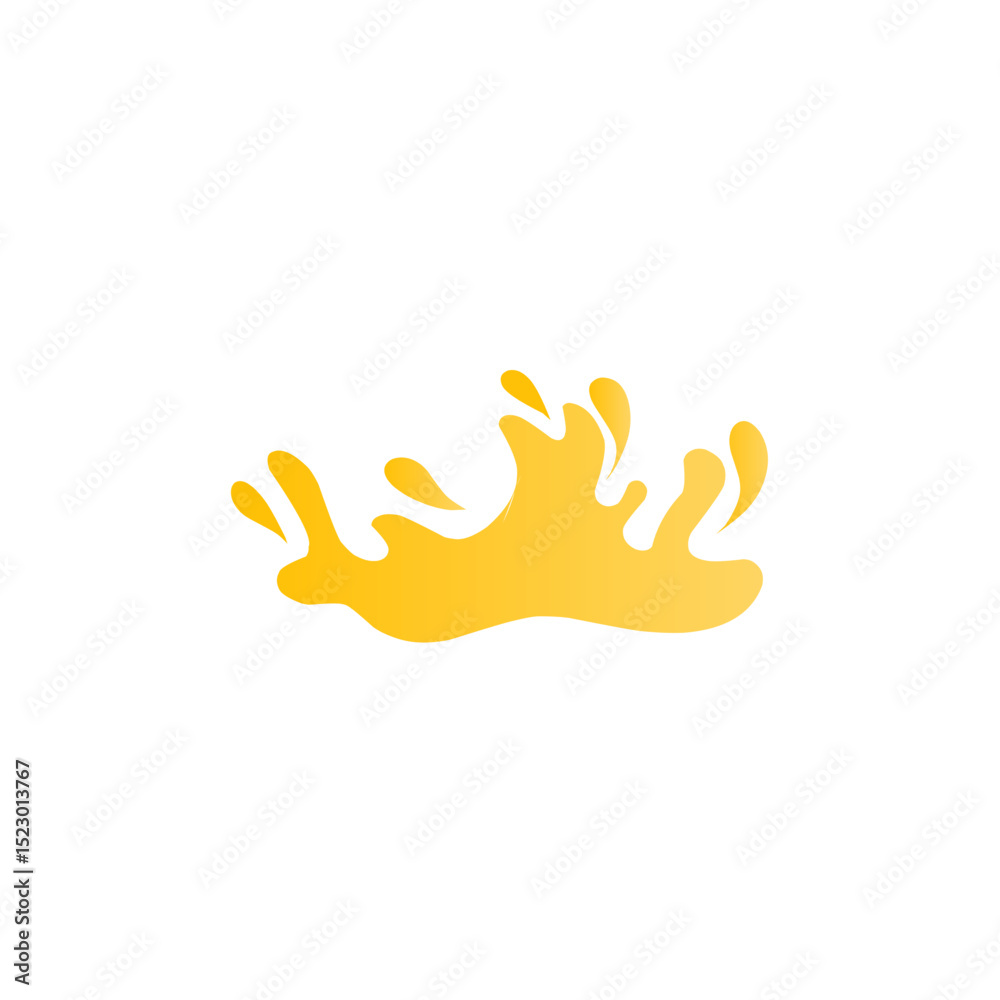 Obraz premium gold liquid splash illustration