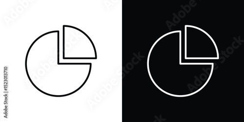Pie chart icon Graphic vector set for ui design