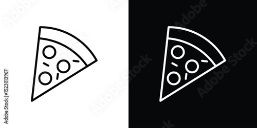 Pizza slice icon Graphic vector set for ui design