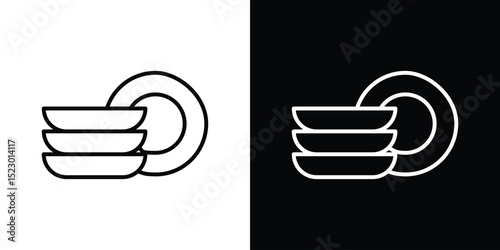Plates icon Graphic vector set for ui design