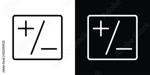 Plus minus icon Graphic vector set for ui design