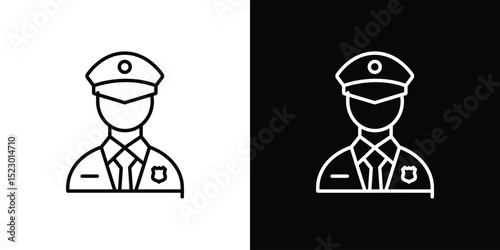 Police icon Graphic vector set for ui design