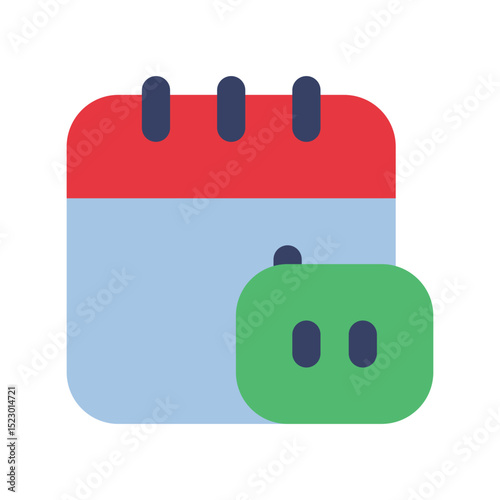 ai meeting assistant flat icon