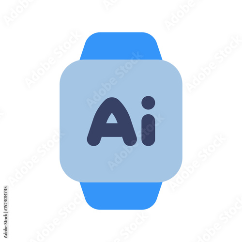 ai smartwatch flat icon