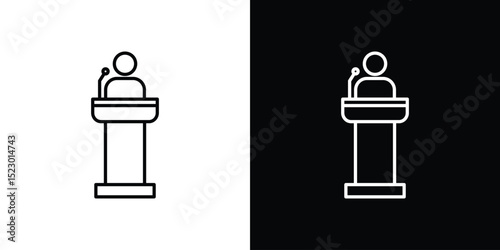 Politician speaker icon Graphic vector set for ui design