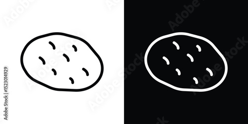 Potato icon Graphic vector set for ui design