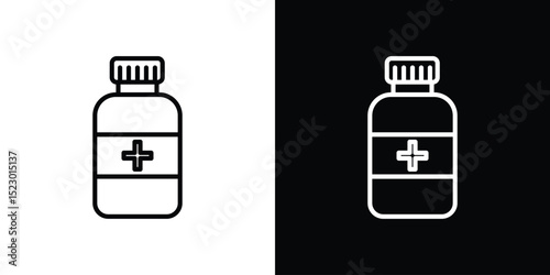 Prescription bottle icon Graphic vector set for ui design