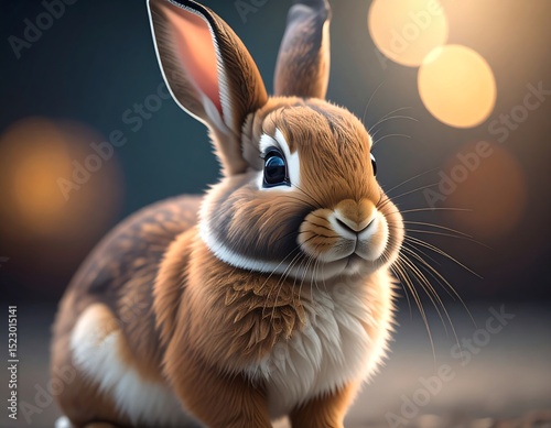 Cute rabbit portrait